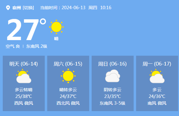 共济最新天气预报通知