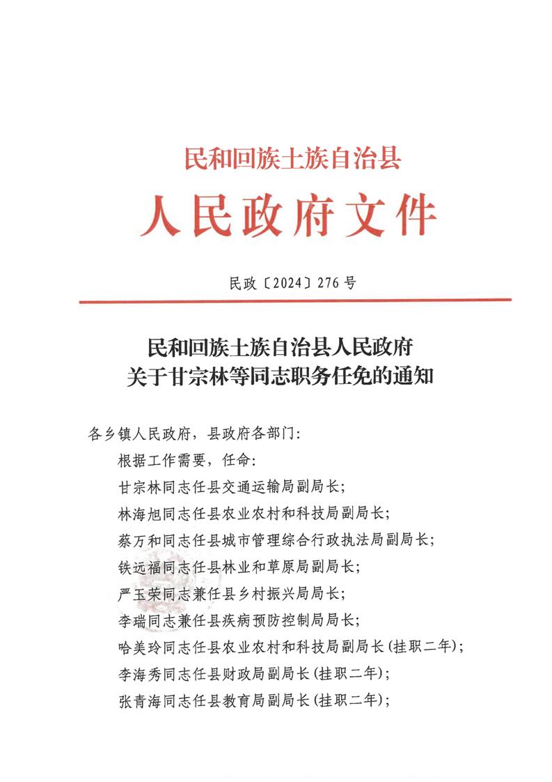 民和回族土族自治县发展和改革局人事任命，开启未来发展的新篇章